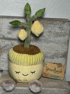 Greenhouse Plant Lemon Tree Plush Soft Stuffed Potted Flowers Mylah 12" New